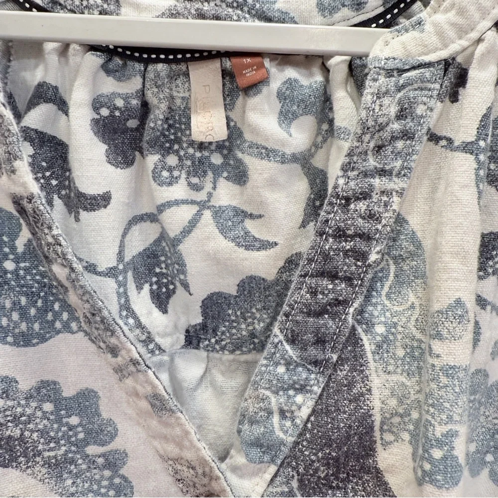 Pilcro by Anthropologie Puff Sleeve Dress/ with Frayed Hems XL - Picture 3 of 16